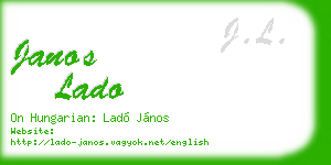 janos lado business card