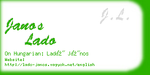 janos lado business card